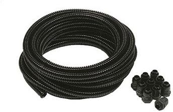 Ronbar Factors CP20 Black PVC Flexible Conduit Contractor Pack c/w 10m Flexible Conduit & 10 x Straight Fittings 20mm
