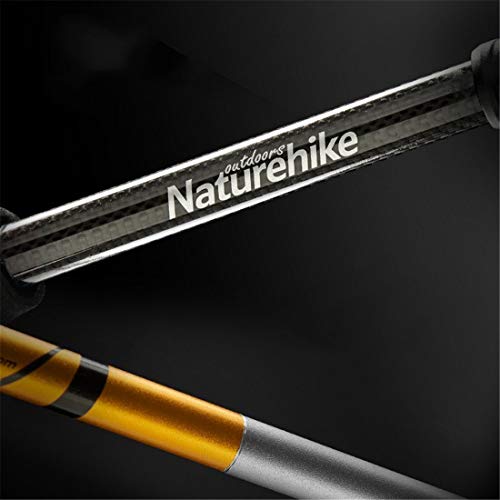 Four-Fold CarbonTrekking Poles/Sticks with EVA Foam Handle Perfect for Hiking, Walking, Backpacking and Snowshoeing (Orange, 1PCS) - Thumbnail 2