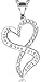 Ado Glo Christmas Day Mom Gifts, Mother and Son Forever Love Infinity Heart Pendant Necklace, Fashion Jewelry for Women, Her Birthday Anniversary Xmas