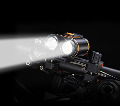 SpoLite Bike Lights, Powerful Lumens Bicycle Headlight, Water Resistant Bike Flashlight, Super Bright Rechargeable Bike Light, Easy To Install for Kids Men Women Cycling Safety Flashlight &amp; Bike Light