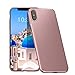 Meidom Case for iPhone Xs Max Slim with Non Slip Matte Surface Anti-Fingerprint Cover Case for iPhone Xs Max (6.5 inch) - Rose Gold
