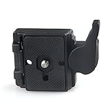 Konsait Black Camera 323 Quick Release Plate with Special Adapter (200PL-14) use for Manfrotto 323(New Version)
