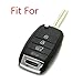 WFMJ 2Pcs Black Red Silicone Remote Smart 4 Buttons Flip Key Chain Cover Bag for Kia Sorento Carens Forte Rio Soul Optima Sportage