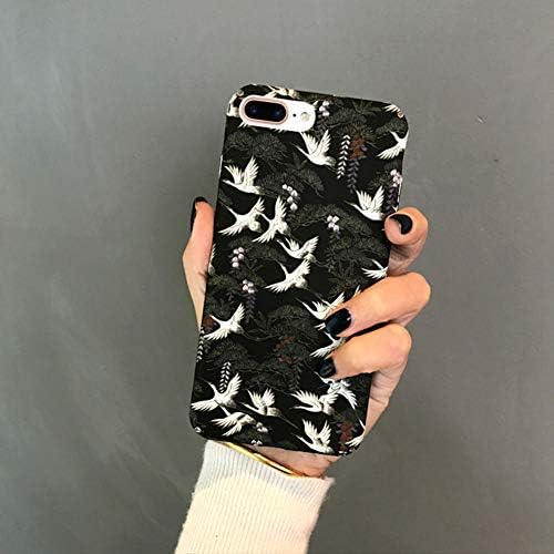 EINFFHO iPhone 8 Plus Case, iPhone 7 Plus Cover, Retro Painted Protector Bumper Anti-Scratch Anti-fingerprint Ultra Thin and Slim Fit Matte Hard Plastic Case Cover for iPhone 7 Plus/8 Plus, Birds 1