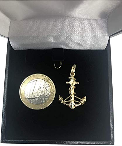 Anchor and rope with interlaced hanger - 18k yellow gold pendant - SA18-2 - yellow gold