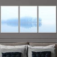 3 Piece Framed Canvas Wall Art Foggy Mountains Canvas Prints Home Artwork Decoration for Living Room,Bedroom - 16