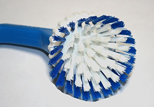 2 Brush Combination Deal – Imported From Germany Long Handled Dish Brush with Trigger Release Liquid Dish Detergent Dispenser and Spinning Brush Cleans Bottom of Mugs or Drinking Glasses Easily