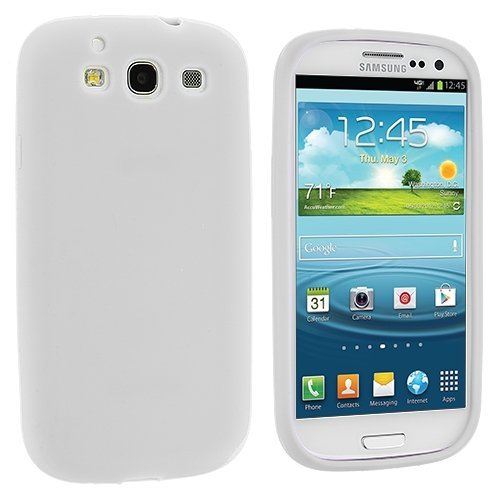 White Silicone Rubber Gel Soft Skin Case Cover for Samsung Galaxy S3 S III i9300 / I535 / L710 / T999 / I747