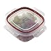 Rubbermaid Lock-Its Square Food Storage Container with Easy Find Lids, 5 Cup, Racer Red