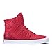 Supra Skytop Mens Red Leather High Top Lace Up Sneakers Shoes