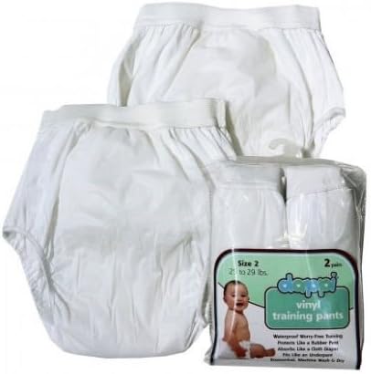 Dappi Early Trainer Vinyl TRAINING Pants 2-pk 2T-3T-4T Reusable Washable Toddler - 2 (25-29 lbs)