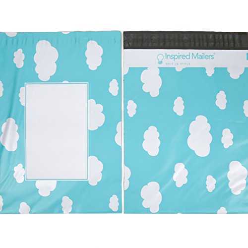 Poly Mailers 10x13 - Clouds Print - Writable Surface: No Label Required – Unpadded Shipping Envelopes – 100 Pack - Thumbnail 3