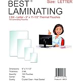 Best Laminating - 3 Mil Clear Letter Size Thermal Laminating Pouches - 9 X 11.5 (100 Pouches)