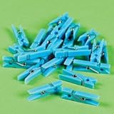 Fun Express Mini Clothespin Party Favors Pastel Blue - 48 Pieces