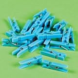 Pastel Blue Mini Clothespin Party Favors (48 pieces), Health Care Stuffs