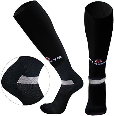 Unisex Athletic Soccer Socks Compression Running Socks Gym Knee High Football Team Sports US 9-13