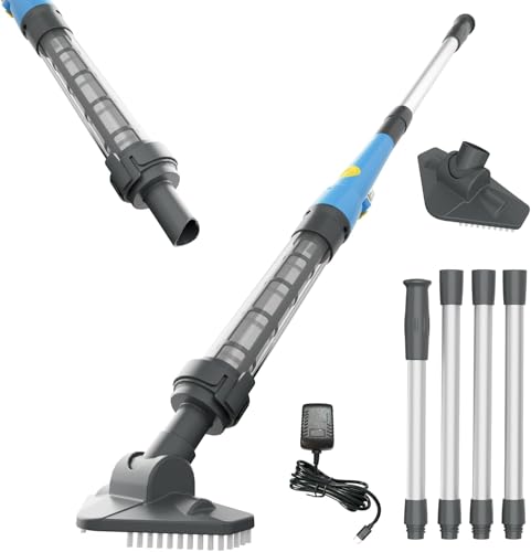 Aspirateur de Piscine sans Fil à Batterie avec Forte Puissance d'aspiration et Batterie Rechargeable pour Hot tubs, spas et Petites piscines