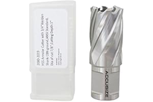 Accusize Industrial Tools 7/8'' Cutting Dia by 1'' Cutting Depth H.S.S. Annular Cutter, 3/4'' Weldon Shank, 2080-2019