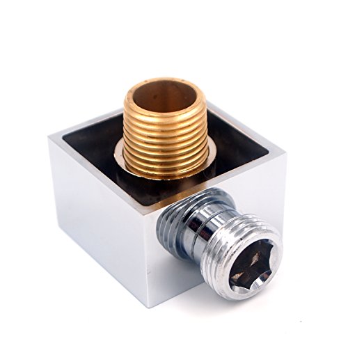STARBATH SE01F Square Shower Elbow for Hand Held Shower Brass Shower Hose Connector Wall Mounted, Chrome - Thumbnail 4