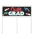 Creative Converting Yard Banner, 48-Inch, Congrats Grad