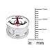 BodyJ4You Ear Gauges 0G Steel Logo Kit Screw Fit Plugs (8mm) - 6 pieces