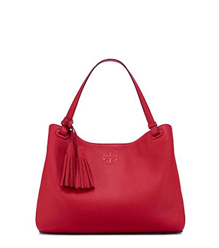 Tory Burch Womens Thea Center Zip Tote Rust Red Desertcart