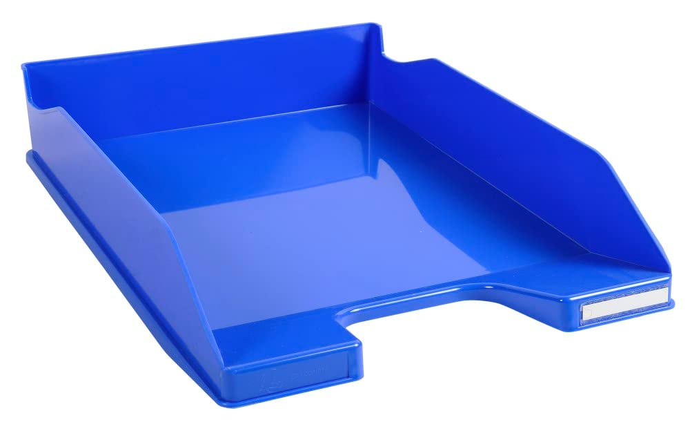Exacompta - Ref 113279D - Iderama Collection - Letter Tray Combo Midi - 347 x 255 x 65mm in Size, Suitable for A4 Documents, Stackable, Holds Approx. 500 Sheets - Ice Blue Glossy