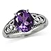 2.36ct. Natural African Amethyst 925 Sterling Silver Triquetra Celtic Knot Solitaire Ring