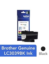 Brother LC3039BK - Cartucho de tinta para depósito de tinta de alto rendimiento, color negro, rendimiento de páginas de hasta 6.000 páginas, LC3039