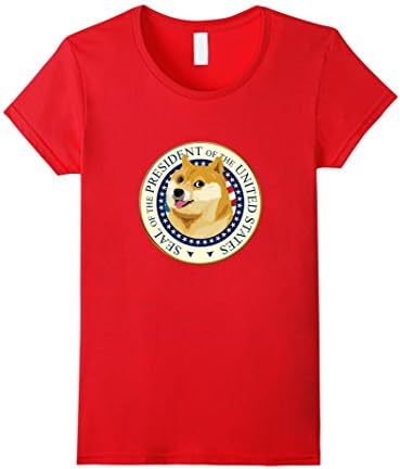 Women's President Doge - Shiba Inu - I Voted For Happy Doge Shirt Small Red