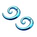 Magnetic Summer Style Blue Spiral Fake Faux Tapers Sold AS Pair w 107