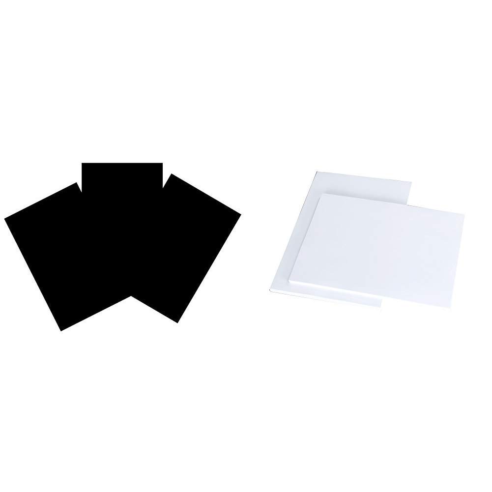 House of Card & Paper A4 160 gsm Card - Black, Pack of 100 Sheets &of Card & Paper A4 160 gsm Card - White (Pack of 50 Sheets)