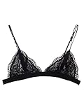 Persun Women's Floral Lace Bralette Thin Band Triangle Sheer Bra