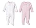 Lamaze Organic Baby Baby Girls' Sleep N Play, Footed Sleepwear, 2 Pack, Pink, 3M