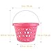 Plastic Easter Baskets 5pcs with Easter Grass 50g for Kids Easter Eggs Hunting