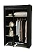 Homebi Clothes Closet Portable Wardrobe Durable Clothes Storage Non-Woven Fabric Wardrobe Storage Organizer with Hanging Rod and 6 Shelves,41.73”W x 17.72” D x 65.35”H (Black)
