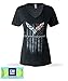 C7 Corvette American Legacy Ladies V Neck T-Shirt/Black (Large)