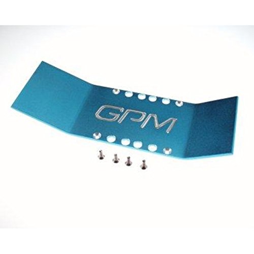 GPM Racing TMX1014X Traxxas T-Maxx Blue Aluminum Extended Center Skid Plate