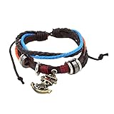 Generic Cosplay Accessories Anime One Piece Luffy Straw Hat Skull Logo Knit Leather Bracelet Cosplay Bangle