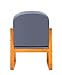 Boss Office Products Mahogany Frame Fabric Side Chair in Grey
