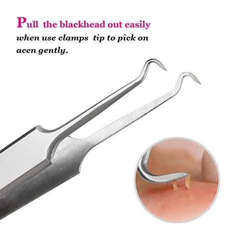 image for TailaiMei Blackhead & Splinter Remover Kit, Comedone Extractor Curved 