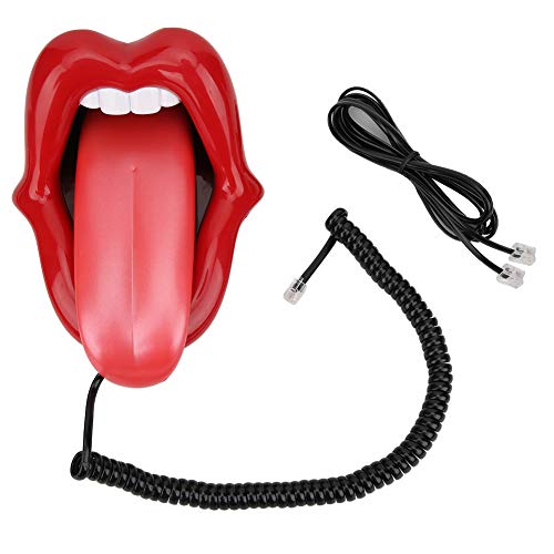 Liyeehao Telefono cablato Telefono Desktop Innovativo a Forma di Bocca Telefono Fisso con Filo Regalo per Bambini…