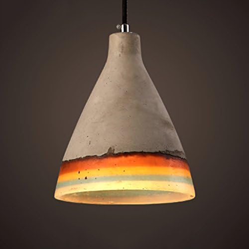Retro Restaurant Pendant Lamp E27 Rainbow Resin Ceiling Lamp SYAODU Balcony Corridor Industrial Cement Chandelier AC110-240V Gray (Color : A)