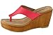 Atrevida Women's Rosse-03 Wooden Wedge Thong Sandals