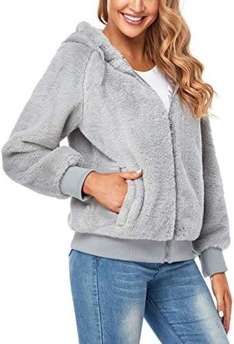 fuzzy fur bomber jacket