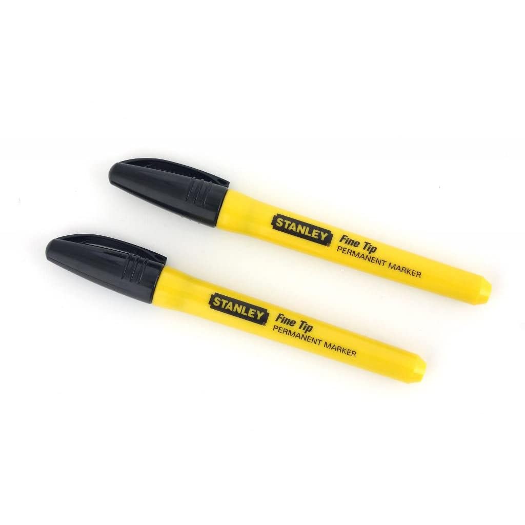 Stanley Black Fine Tip Permanent Markers (2) STA047316