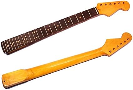 Amazon エレキギター 交換ギターネックメイプルネック 指板 ストラトキャスターstタイプ 22フレット 塗装済み エレキギター 楽器