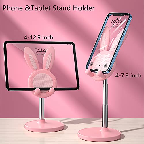SOARCHICK Portable Cell Phone Stand for Desk Cute Bunny Height