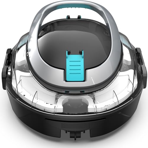 BRINBO 2026 S2 Robot Piscine, Aspirateur sans Fil, Filtration Double, Double Moteur, 90min Nettoyage, Stationnement Auto, Idéal pour Piscines à Fond Peu Profond(Noir foncé)