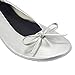 Juvale Ballerina Shoes, Foldable Ballet Flats (Silver, US 8.5-9.5)
